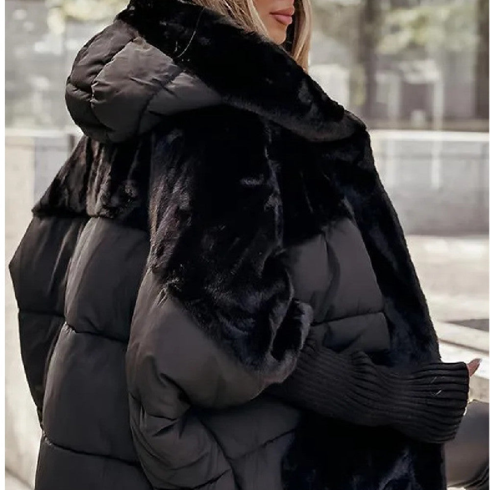 Wickeljacke Damen mit Kapuze, lockere Passform und auffälligem Design - 2 - Jasminaboutique.com
