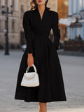 Wickelkleid Damen mit V-Ausschnitt und tailliertem Schnitt - 9 - Jasminaboutique.com