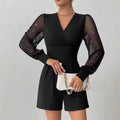 Jumpsuit Damen mit Wickeloptik und Puffärmeln - 3 - Jasminaboutique.com