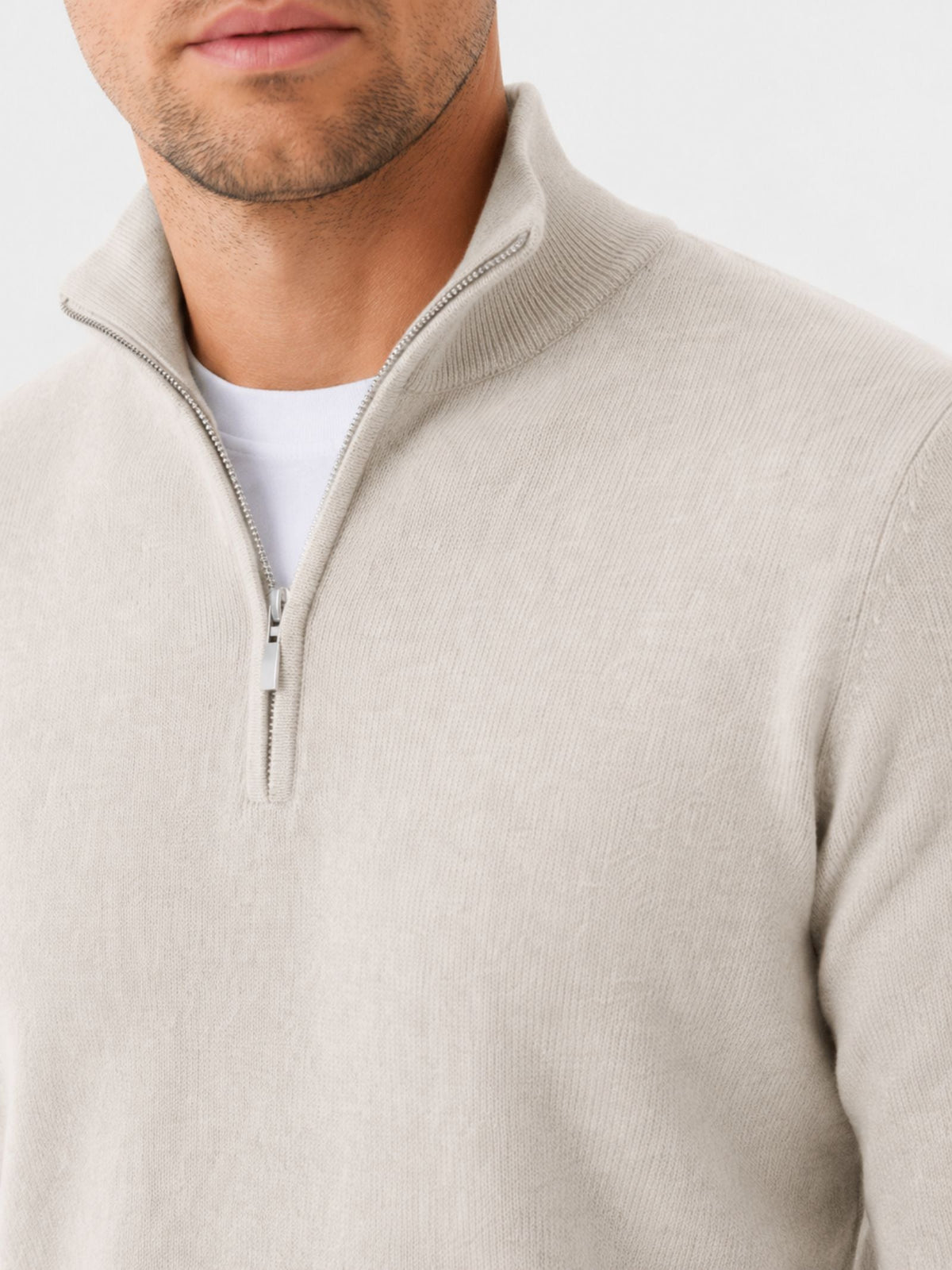 Pullover Herren mit Halbzip und klassischem Schnitt - 4 - Jasminaboutique.com