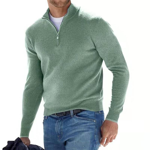 Pullover Herren mit Halbzip und klassischem Schnitt - 13 - Jasminaboutique.com