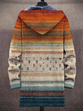 Hoodie Cardigan Herren mit Kunstvollem Muster und Kapuze - 2 - Jasminaboutique.com
