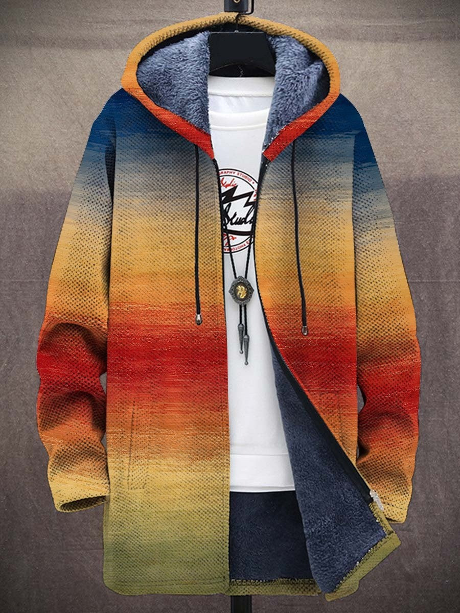 Hooded Cardigan Herren mit Farbverlauf und lässigem Schnitt - 1 - Jasminaboutique.com