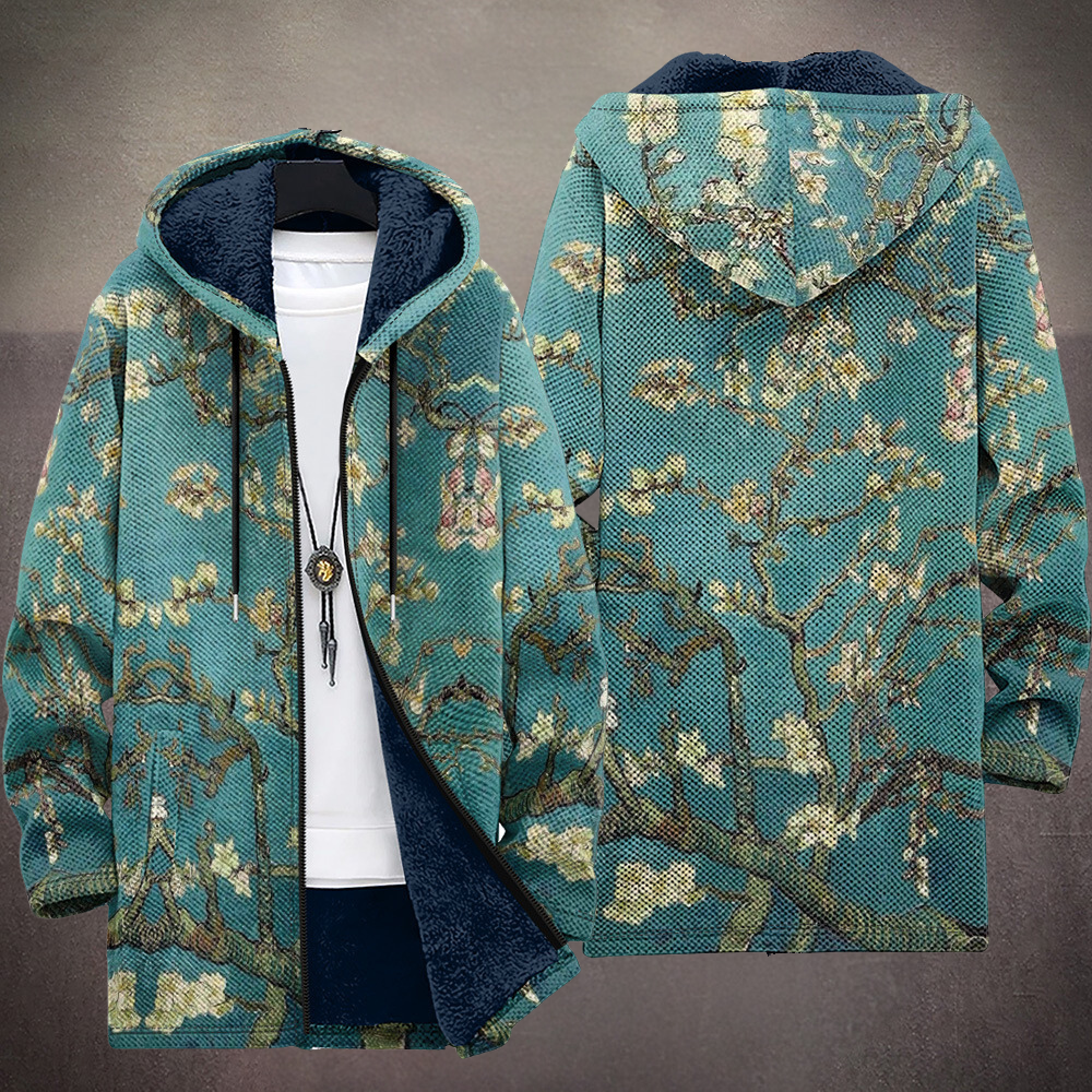 Hoodie Cardigan Herren mit Kunstvollem Druck und Kapuze - 2 - Jasminaboutique.com