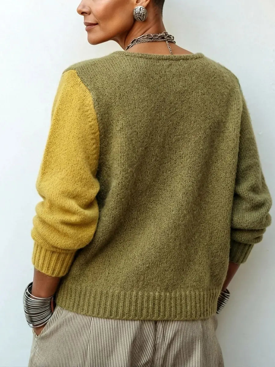 Pullover Damen mit asymmetrischem Schnitt und Knöpfen - 3 - Jasminaboutique.com