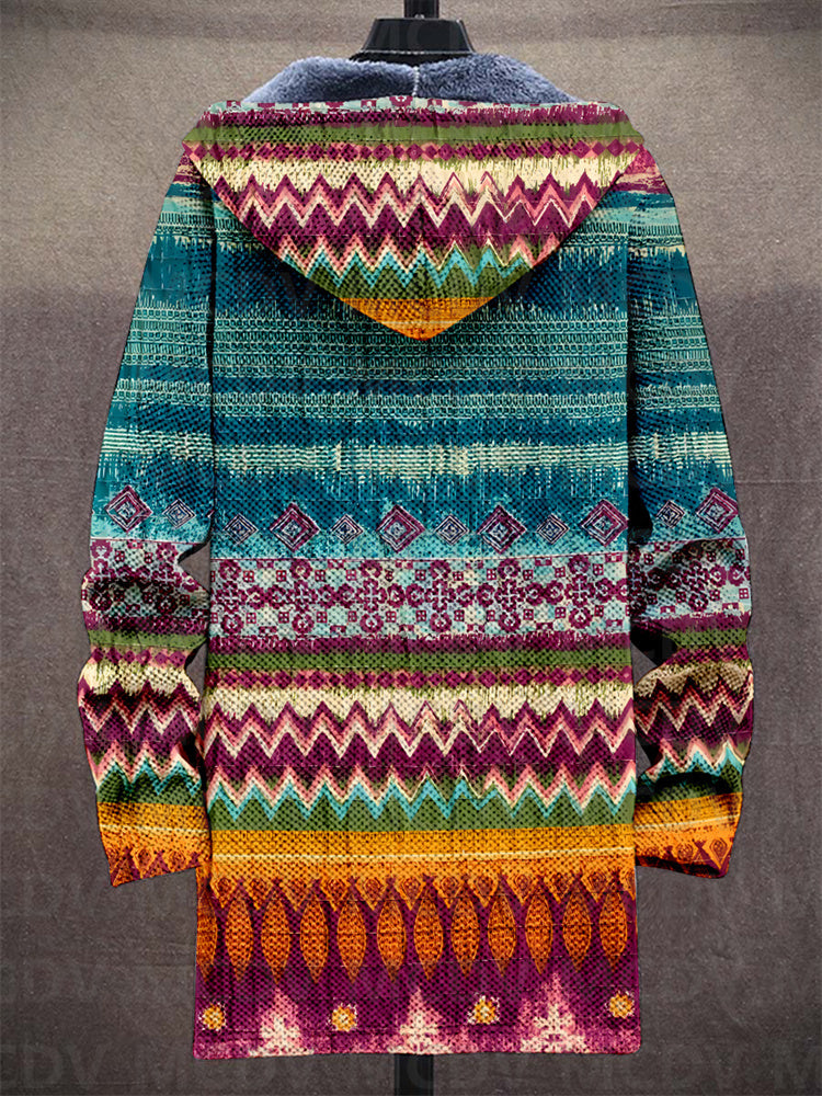 Cardigan Herren mit Kapuze und buntem Muster - 2 - Jasminaboutique.com
