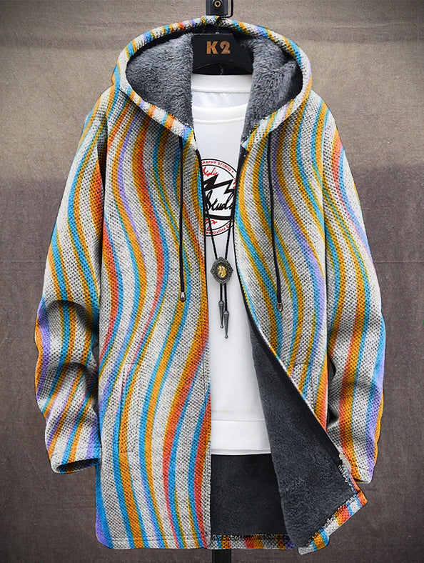Hoodie Cardigan Herren mit Farbverlauf und Kapuze - 1 - Jasminaboutique.com