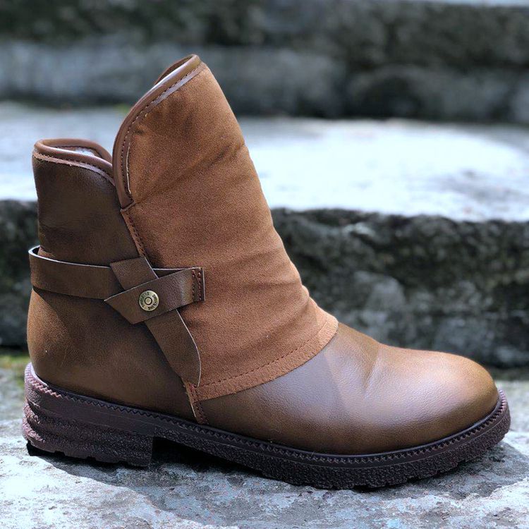 Stiefel Damen Relaxed Fit mit verstellbarem Riemen - 3 - Jasminaboutique.com
