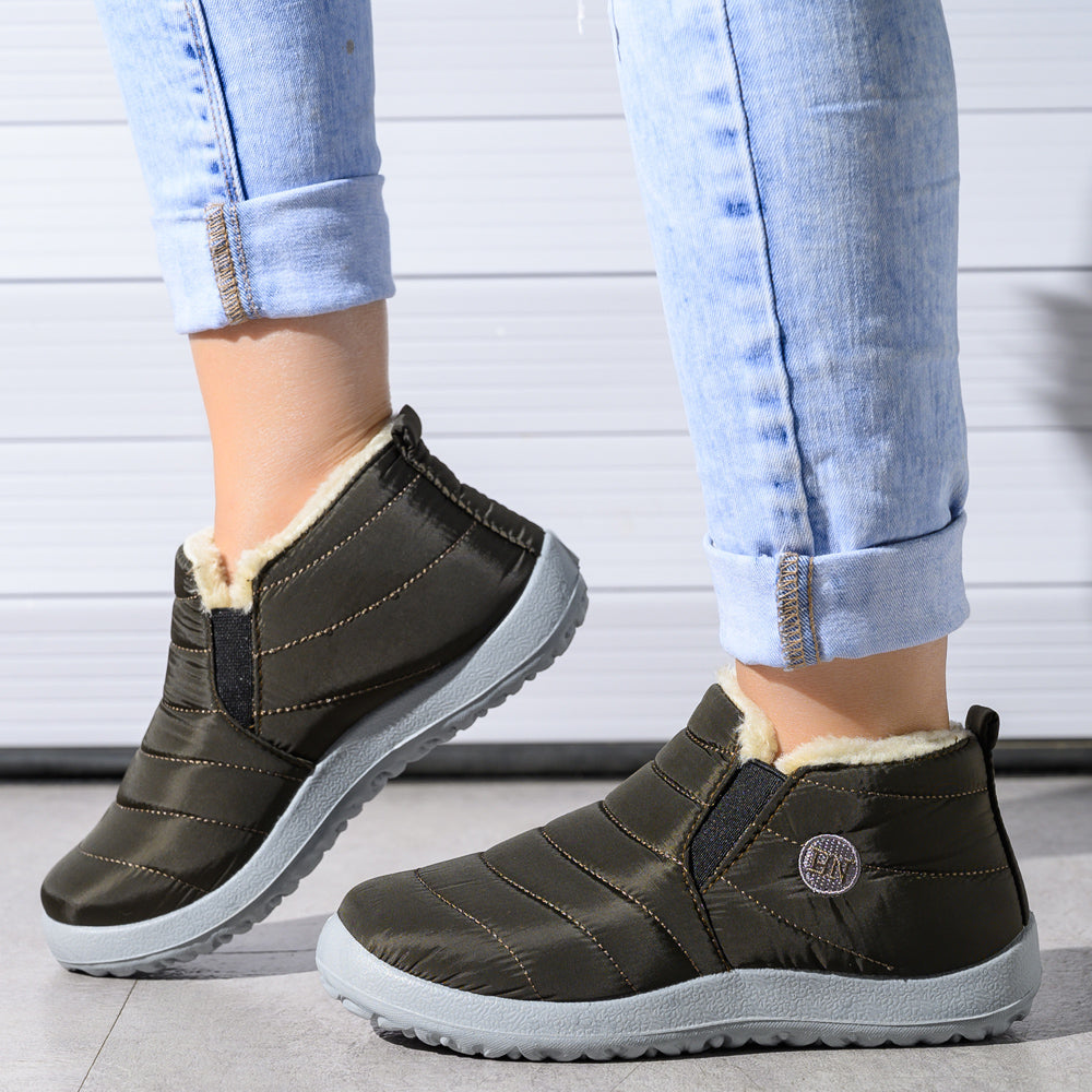 Stiefeletten Damen Casual mit Slip-On Design - 8 - Jasminaboutique.com