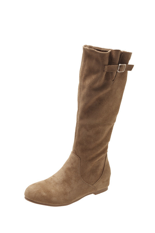Stiefeletten Damen High-Top mit dekorativem Schnallenverschluss - 2 - Jasminaboutique.com