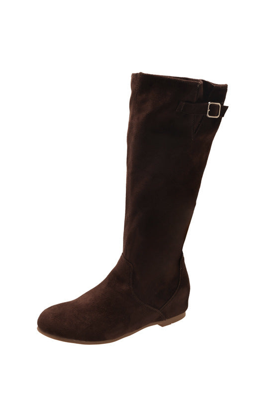 Stiefeletten Damen High-Top mit dekorativem Schnallenverschluss - 4 - Jasminaboutique.com