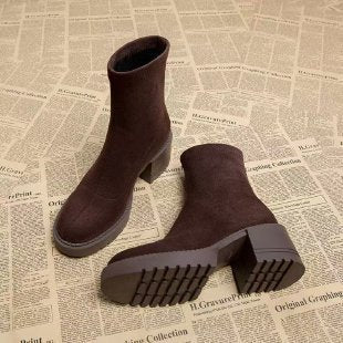 Stiefeletten Damen Low-Top mit Ausschnitt-Design - 1 - Jasminaboutique.com