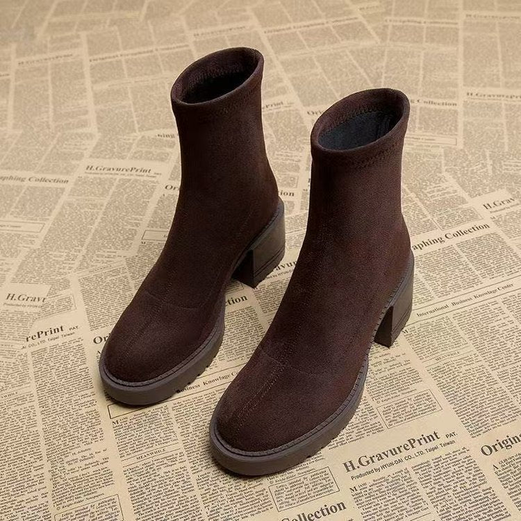 Stiefeletten Damen Low-Top mit Ausschnitt-Design - 5 - Jasminaboutique.com