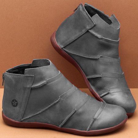 Stiefel Damen Casual mit flacher Sohle - 1 - Jasminaboutique.com