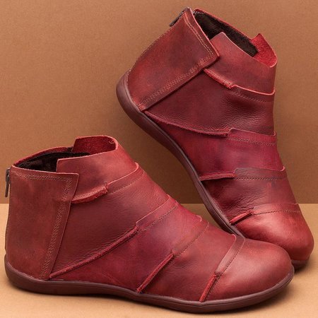 Stiefel Damen Casual mit flacher Sohle - 5 - Jasminaboutique.com