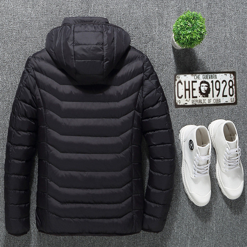 Heated Jacket Herren Leichtgewicht mit Abnehmbarer Kapuze - 4 - Jasminaboutique.com