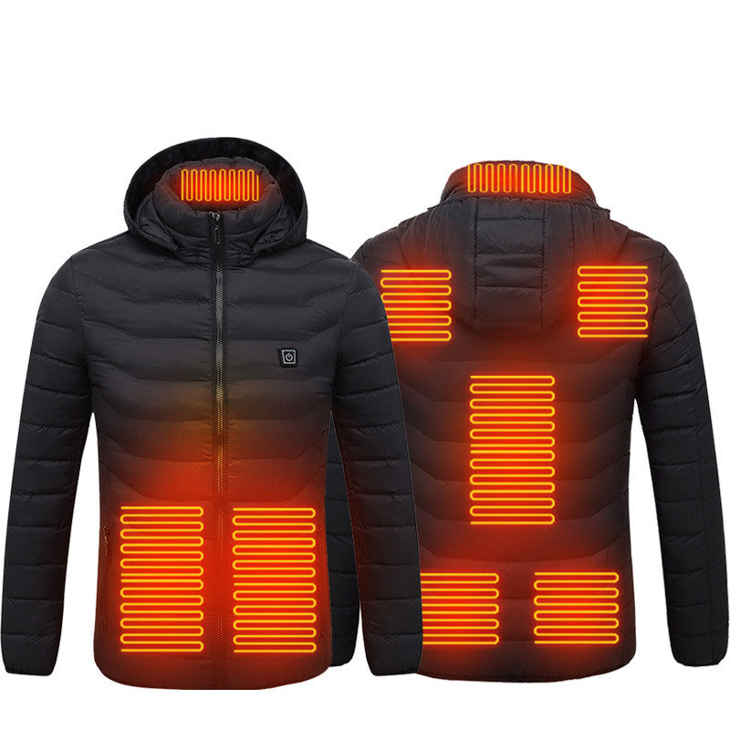Heated Jacket Herren Leichtgewicht mit Abnehmbarer Kapuze - 7 - Jasminaboutique.com