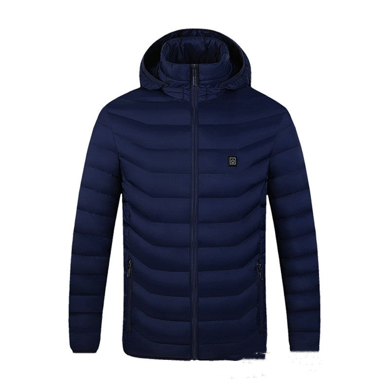 Heizjacke Herren Lockerer Schnitt mit Kapuze - 5 - Jasminaboutique.com