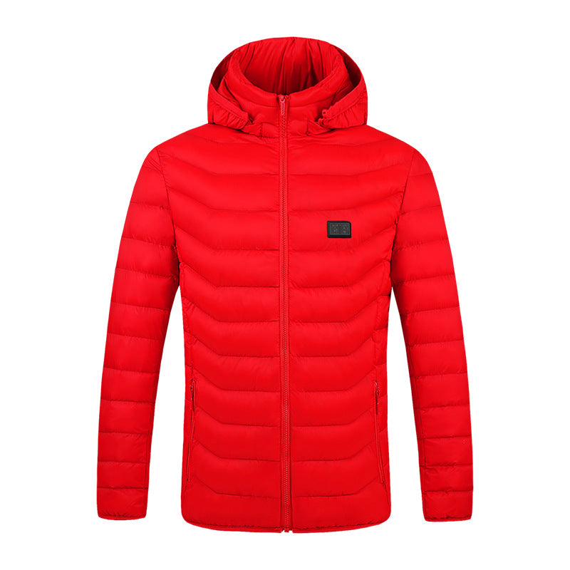 Heated Jacket Herren Leicht mit Abnehmbarem Kragen - 2 - Jasminaboutique.com