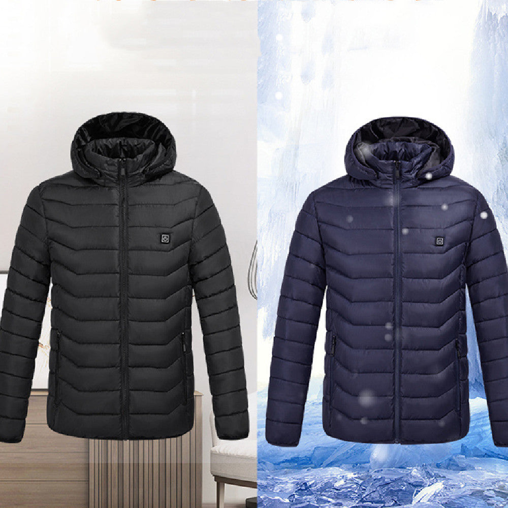 Heated Jacket Herren Leicht mit Abnehmbarem Kragen - 6 - Jasminaboutique.com