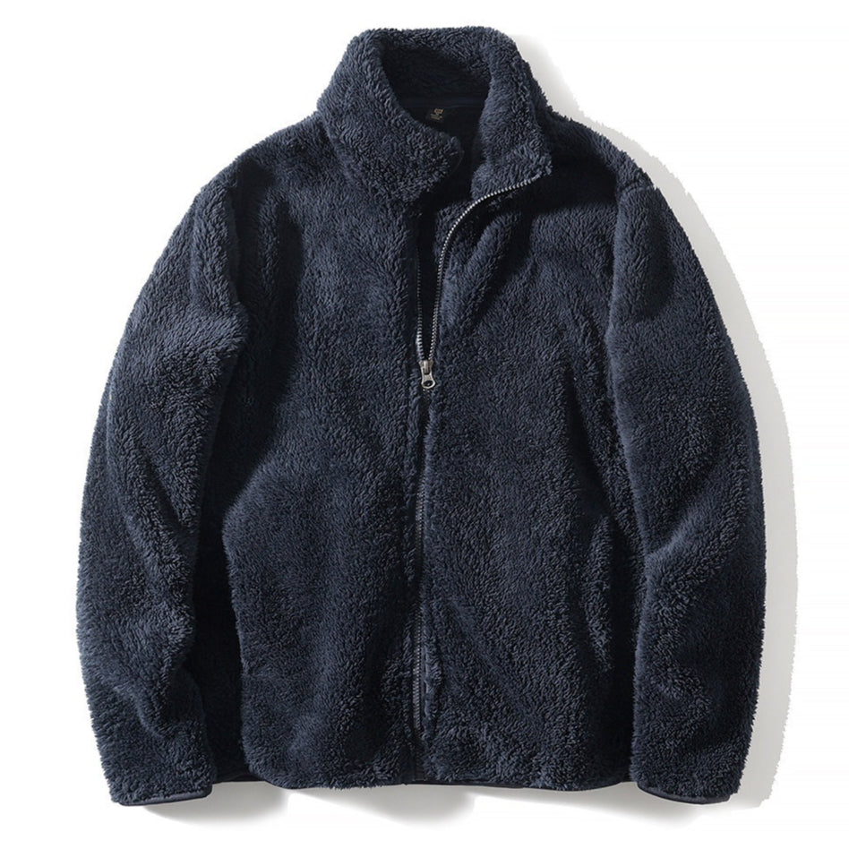Herren Fleece Zip-Jacke mit hohem Kragen - 4 - Jasminaboutique.com
