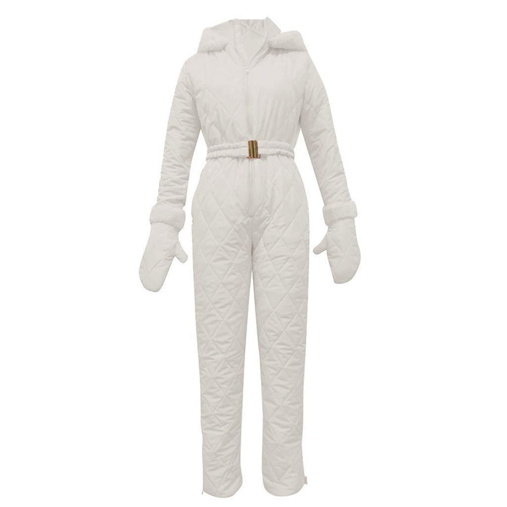 Jumpsuit Damen Slim-Fit mit Kunstfellkragen - 9 - Jasminaboutique.com