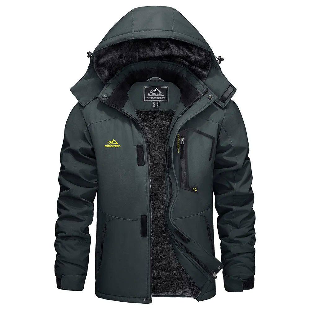Winterjacke Herren Fitted mit abnehmbarem Kapuzen - 6 - Jasminaboutique.com