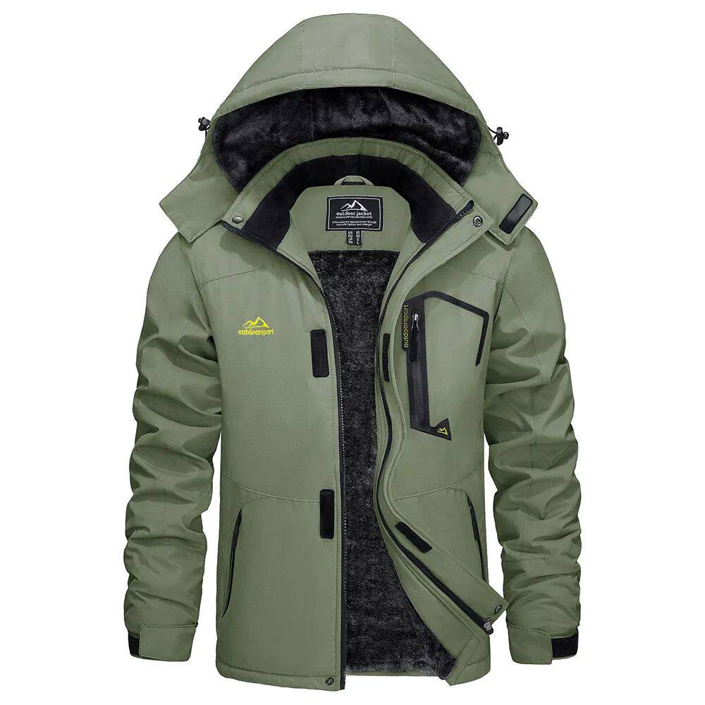 Winterjacke Herren Fitted mit abnehmbarem Kapuzen - 8 - Jasminaboutique.com