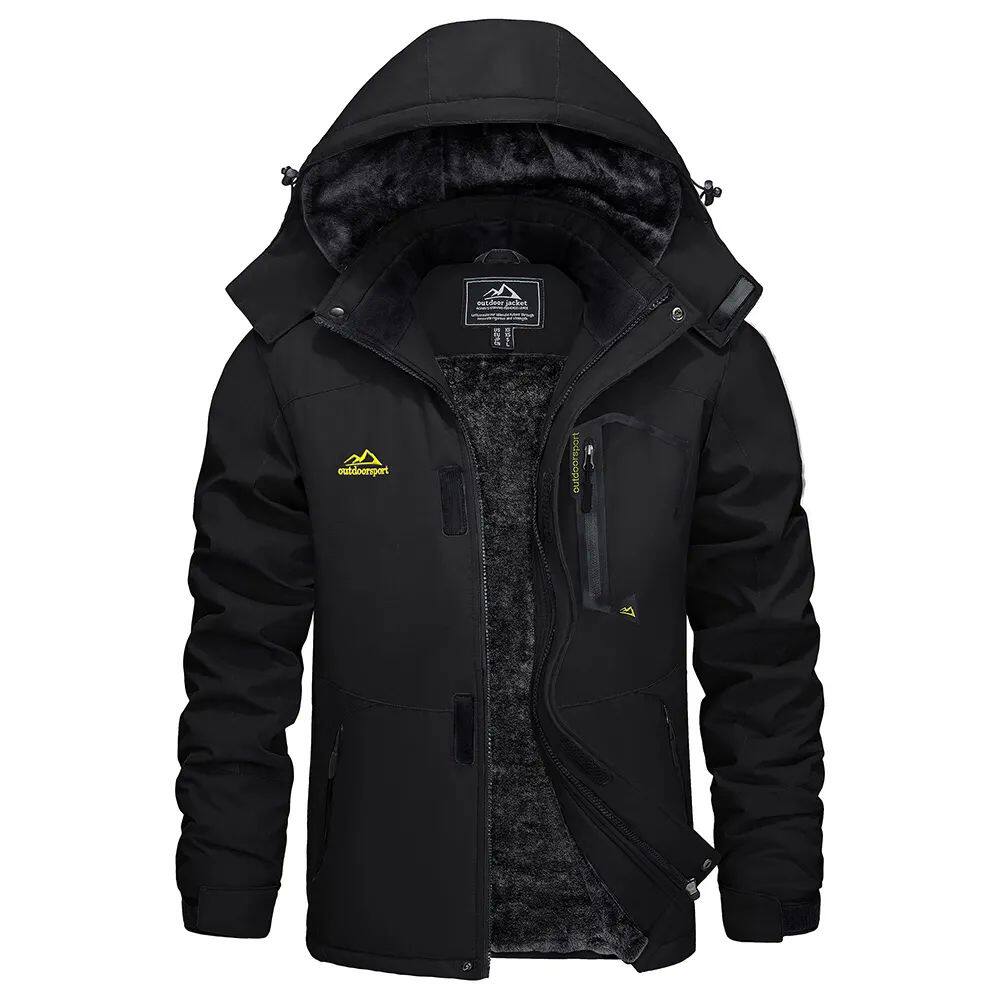 Winterjacke Herren Fitted mit abnehmbarem Kapuzen - 13 - Jasminaboutique.com