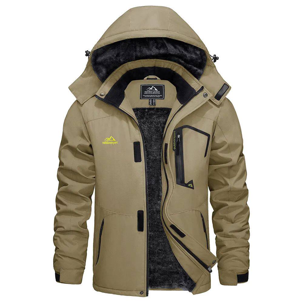 Winterjacke Herren Fitted mit abnehmbarem Kapuzen - 16 - Jasminaboutique.com