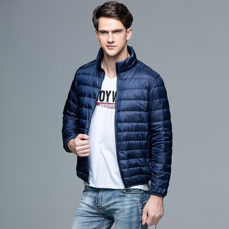 Jacke Herren Slim-Fit mit Reißverschlusstasche - 1 - Jasminaboutique.com