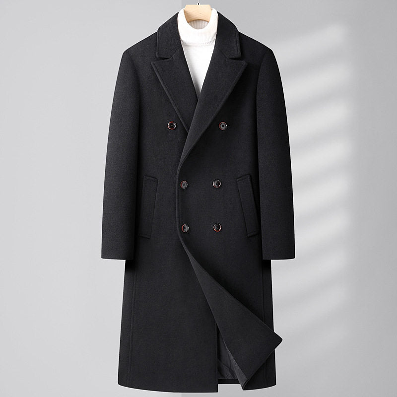Mantel Herren Doppelreiher Slim-Fit mit Seitentaschen - 1 - Jasminaboutique.com