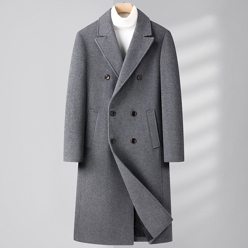 Mantel Herren Doppelreiher Slim-Fit mit Seitentaschen - 2 - Jasminaboutique.com