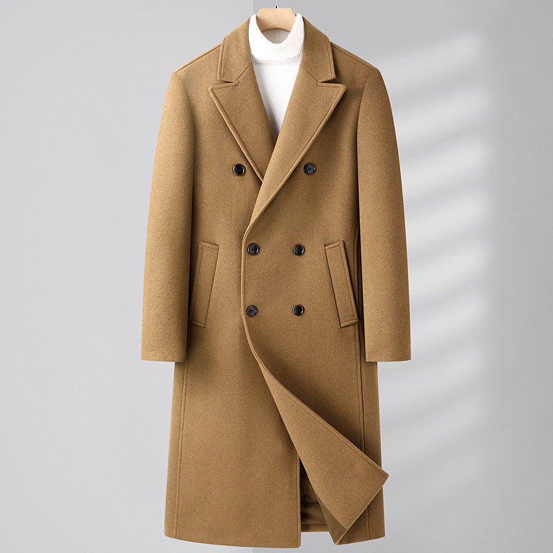 Mantel Herren Doppelreiher Slim-Fit mit Seitentaschen - 5 - Jasminaboutique.com