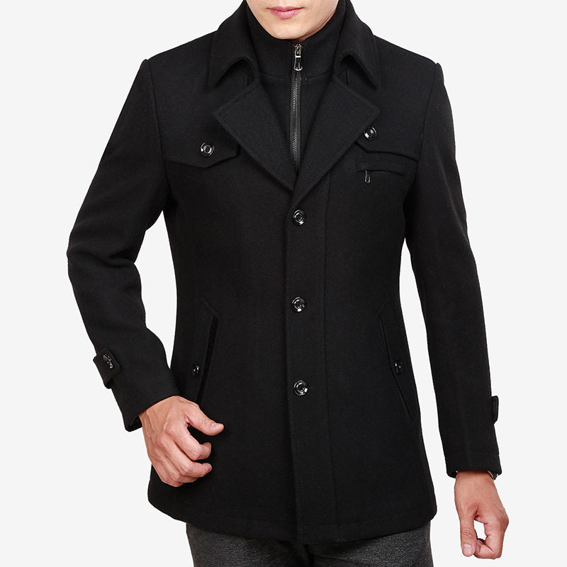 Mantel Herren Relaxed Fit mit Doppelreiher-Design - 2 - Jasminaboutique.com