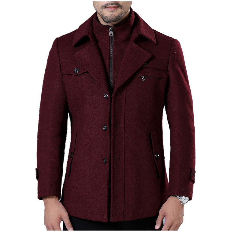 Mantel Herren Relaxed Fit mit Doppelreiher-Design - 4 - Jasminaboutique.com