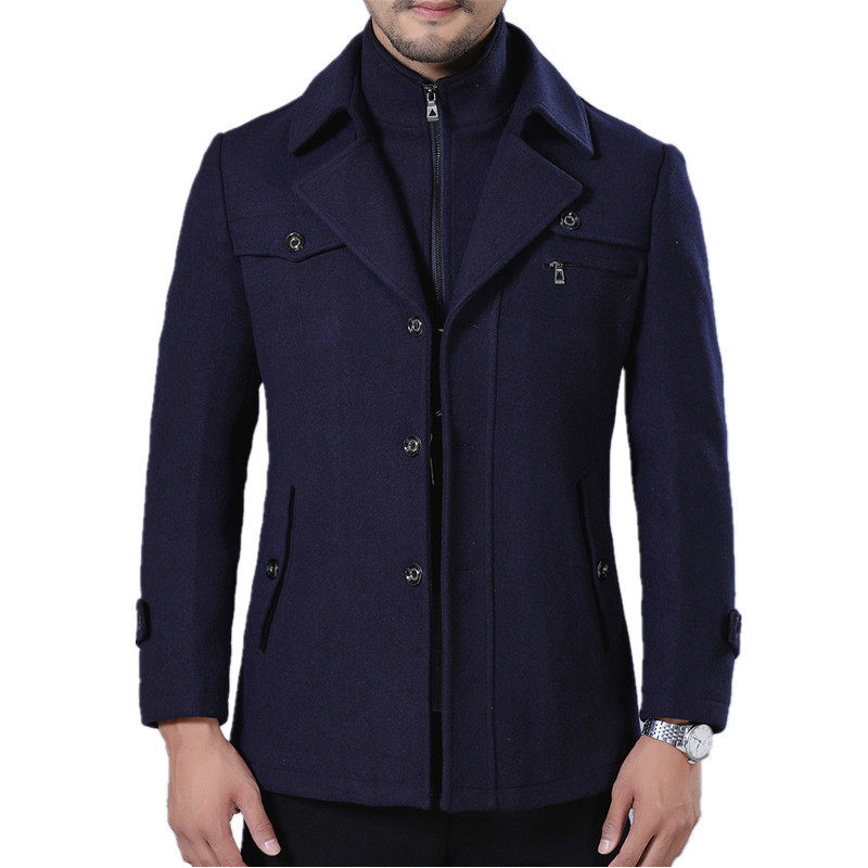 Mantel Herren Relaxed Fit mit Doppelreiher-Design - 5 - Jasminaboutique.com