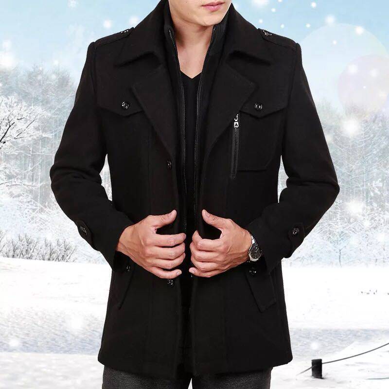 Mantel Herren Relaxed Fit mit Doppelreiher-Design - 6 - Jasminaboutique.com