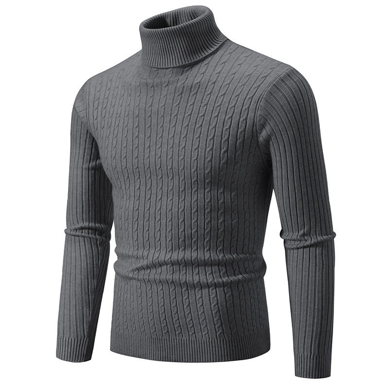 Pullover Herren Slim Fit mit hohem Kragen - 1 - Jasminaboutique.com