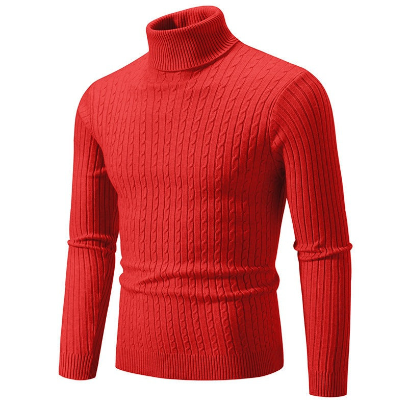 Pullover Herren Slim Fit mit hohem Kragen - 2 - Jasminaboutique.com