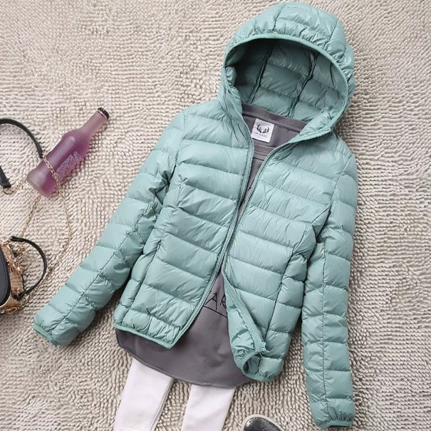 Jacke Damen Slim-Fit Kurz mit Kapuze - 1 - Jasminaboutique.com