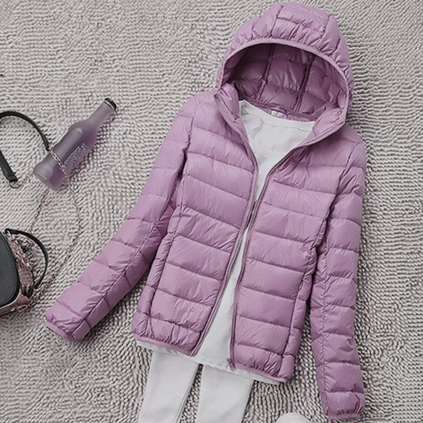 Jacke Damen Slim-Fit Kurz mit Kapuze - 7 - Jasminaboutique.com