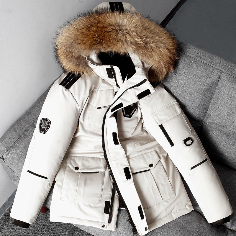 Jacke Herren mit Kapuze und großem Pelzkragen - 6 - Jasminaboutique.com