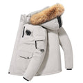 Jacke Herren mit Kapuze und großem Pelzkragen - 7 - Jasminaboutique.com