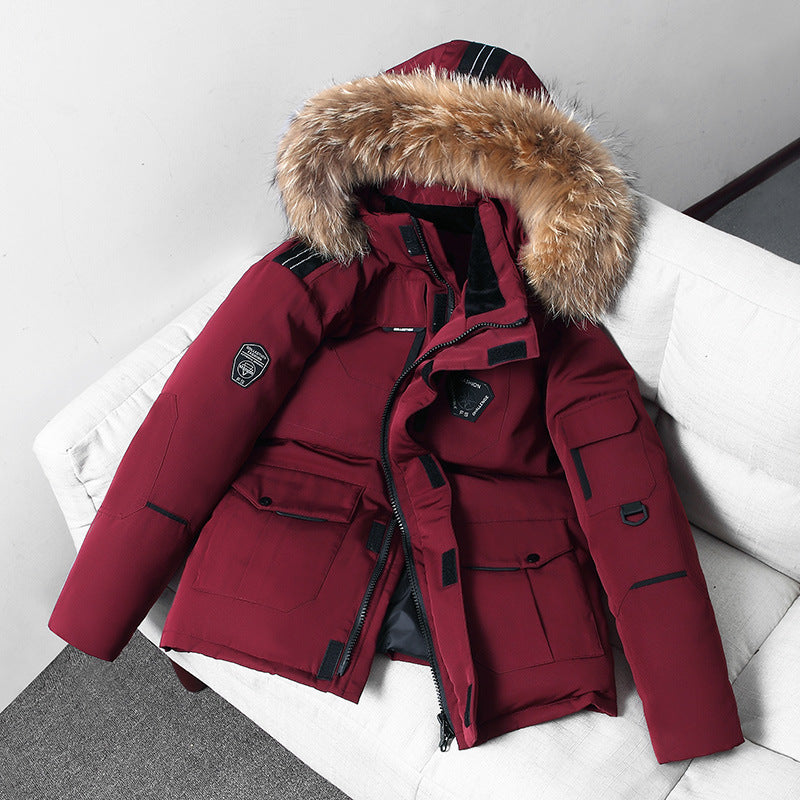Jacke Herren mit Kapuze und großem Pelzkragen - 8 - Jasminaboutique.com