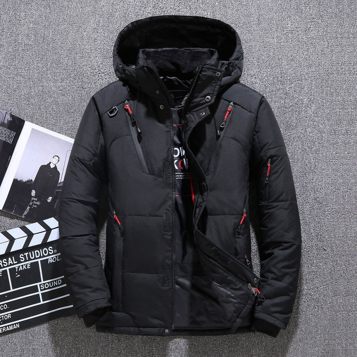Winterjacke Herren Slim Fit mit Kapuze - 5 - Jasminaboutique.com