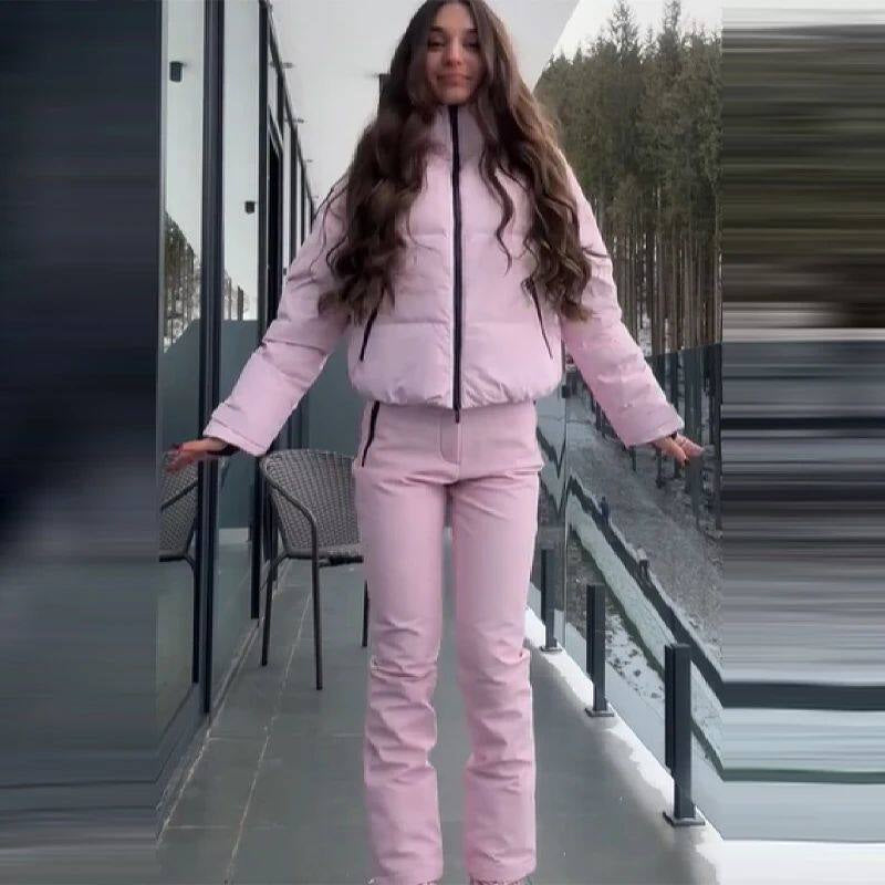Jumpsuit Damen Slim-Fit mit Kapuze und Fransen-Details - 3 - Jasminaboutique.com