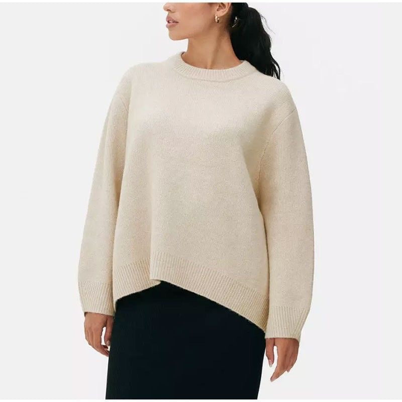 Pullover Sweater Damen Regular Fit mit langen Ärmeln - 2 - Jasminaboutique.com