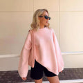 Pullover Sweater Damen Regular Fit mit langen Ärmeln - 9 - Jasminaboutique.com