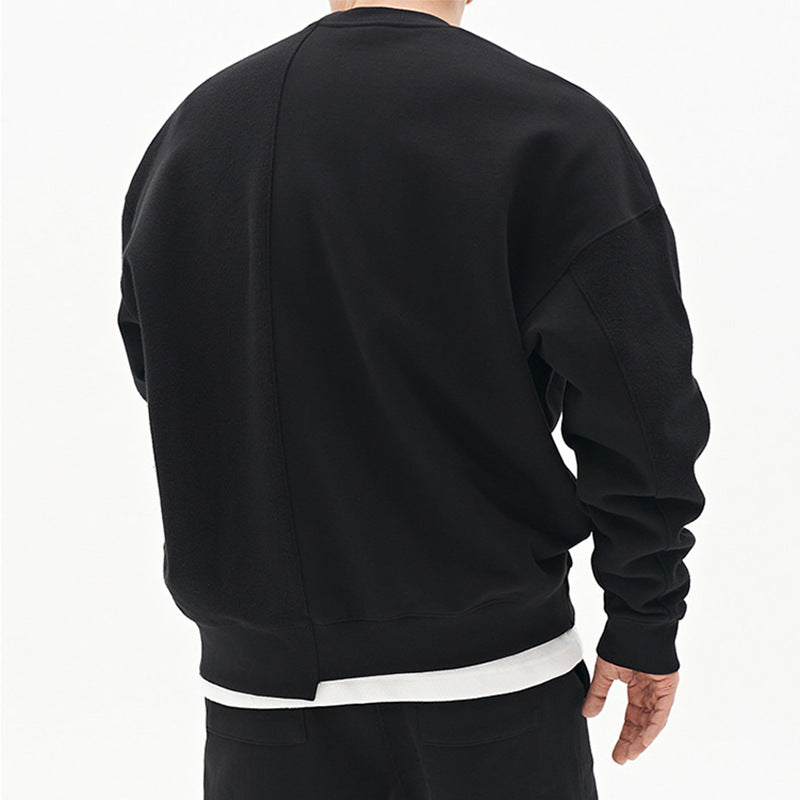 Pullover Herren Lockerer Schnitt mit Rundhalsausschnitt - 1 - Jasminaboutique.com